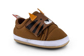 Bibi Afeto Joy Sneakers in Caramel with Bear Cub Design